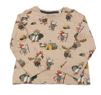 Růžové triko se zvířátky C&A