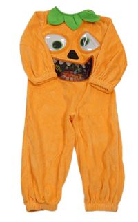 Kostým - Oranžový sametový overal - dýně F&F