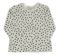 Bílo-černé puntíkaté triko Next
