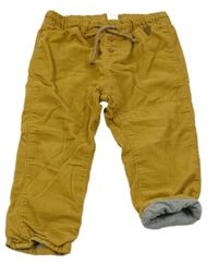 Medové podšité manšestráky H&M