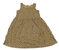 Béžovo-šedé šaty s leopardím vzorem H&M