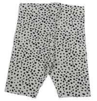 Bílo-černé puntíkaté elastické kraťasy Next