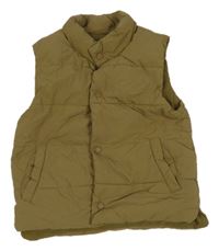 Khaki šusťáková zateplená vesta Zara