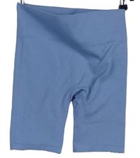 Dámské světemodré žebrované elastické kraťasy Primark 