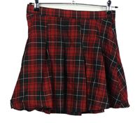 Dámská červeno-černá kostkovaná sukně H&M