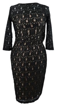 Dámské černo-růžové krajkové šaty Dorothy Perkins 