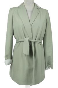 Nové - Dámský světlekhaki kabátový cardigán s páskem Primark 