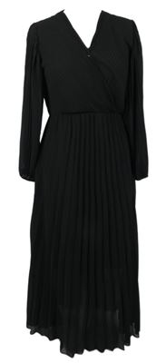 Dámské černé šifonové plisované midi šaty Blue Vanilla 