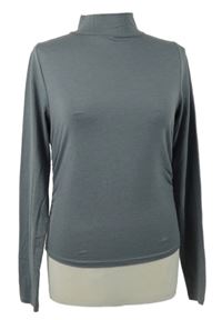 Dámské šedé crop triko se stojáčkem New Look 