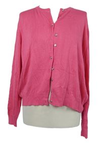 Dámský fuchsiový propínací crop svetr M&S