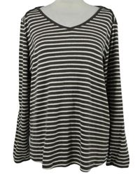 Nové - Dámské hnědo-bílé pruhované triko Bhs 