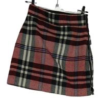 Dámská černo-červeno-bílá kostkovaná sukně Topshop 