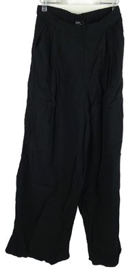 Dámské černé strukturované volné kalhoty Nobody´s Child 