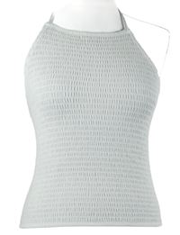 Dámský bílý žabičkový crop top Hollister 