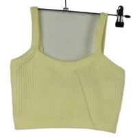 Dámský žlutý žebrovaný crop top Primark 