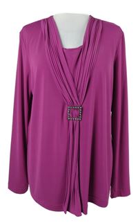 Dámská purpurová halenka se sponou Gerry Weber