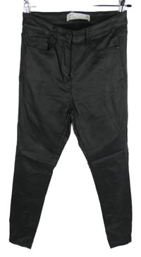 Dámské černé potažené skinny kalhoty Next 
