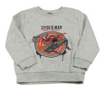 Světlešedá mikina se Spidermanem Marvel