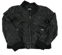 Černá koženková jarní bunda zn. Europe kids