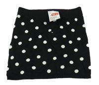 Nové - Černá puntíkatá pletená sukně H&M