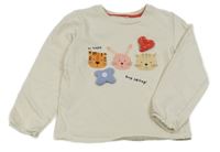 Bílá mikina se zvířátky George