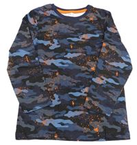 Tmavomodré army triko s flíčky Kiki&Koko