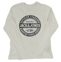 Bílé triko s nápisem Jack & Jones