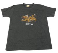 Antracitové tričko s drakem 