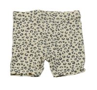 Smetanové elastické kraťasy s flíčky TU