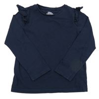 Tmavomodré triko s volány F&F