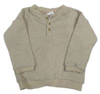 Béžový žebrovaný svetr F&F