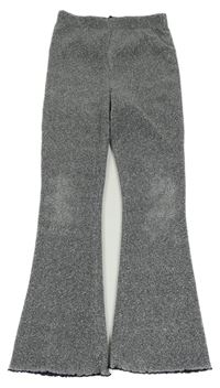 Černo-stříbrné boocut legíny Matalan