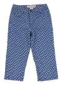 Modré vzorované capri rifle H&M