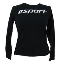 Dámské černé crop triko s nápisem Teejays