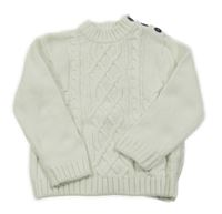 Bílý svetr s knoflíky na rameni Orchestra