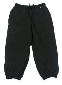 Černé šusťákové kalhoty 
