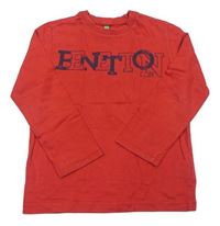 Červené triko s logem Benetton