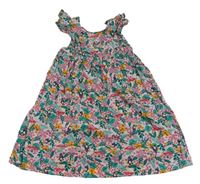 Levandulovo-barevné květované šaty s tukany Primark