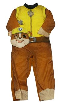Kostým - 2set - Žluto-hnědý overal + maska - Tlapková patrola zn. Nickelodeon