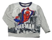 Šedo-bílá mikina se Spidermanem zn. Marvel