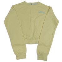 Citronová crop mikina s nápisem zn. H&M