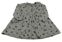 Šedé vzorované teplákové šaty s knoflíky Next