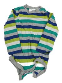 Zeleno-modro-šedé pruhované body Topomini 