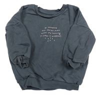 Tmavošedá oversize mikina s nápisem George