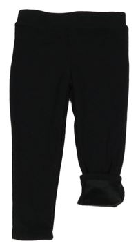 Černé zateplené legíny Primark