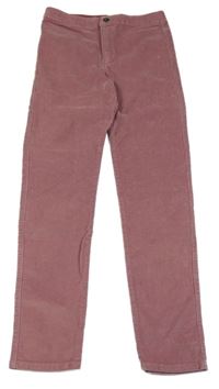 Starorůžové elastické manšestráky Zara