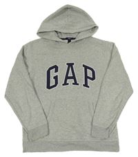 Šedá mikina s kapucí GAP