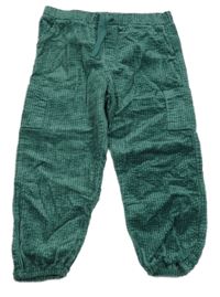 Zelené cuff manšestráky s kapsami M&S