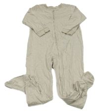 Béžový puntíkatý overal 