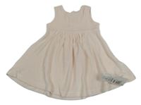 Nové - Světlerůžové sametové šaty M&S